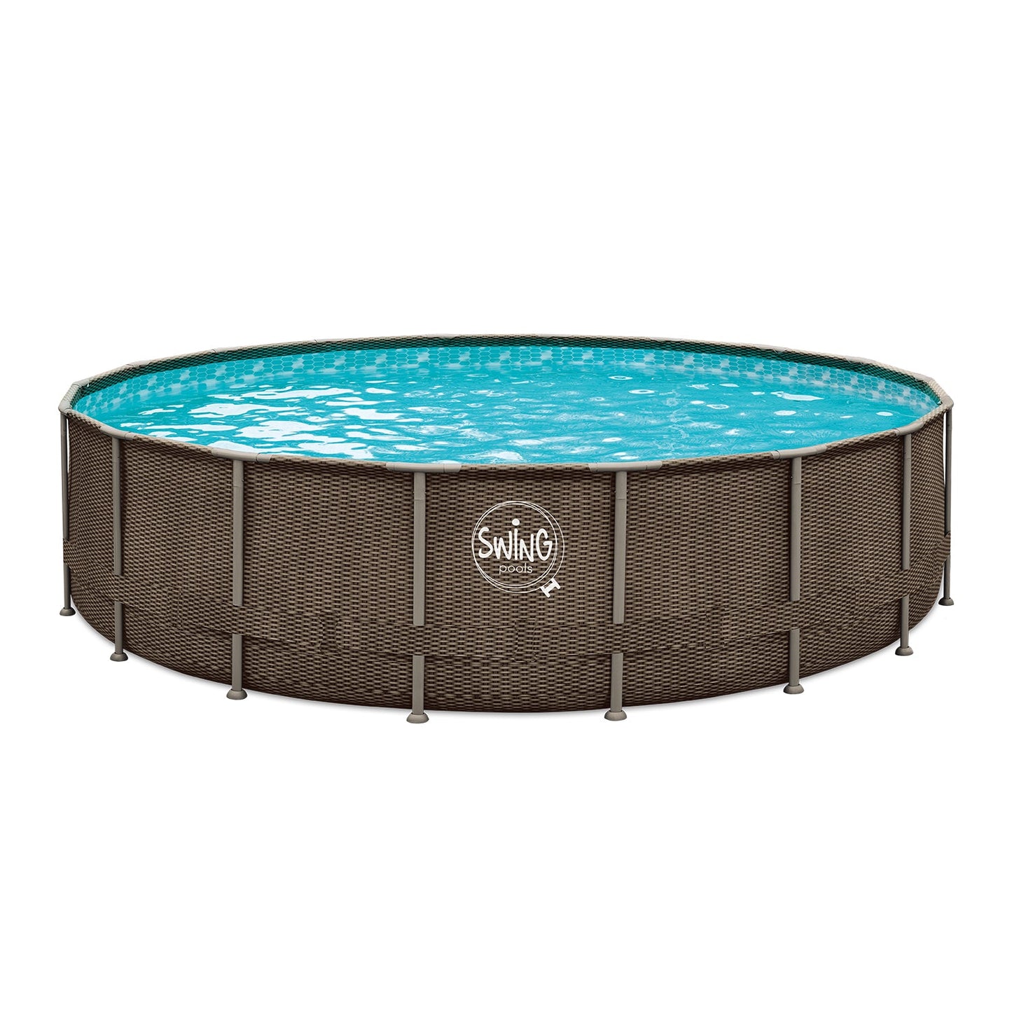 Ovanmarkpool Swing Pools Elite Väv Rampool - 4.27 x 1.07m, Mörk väv (Dubbel Rotting)