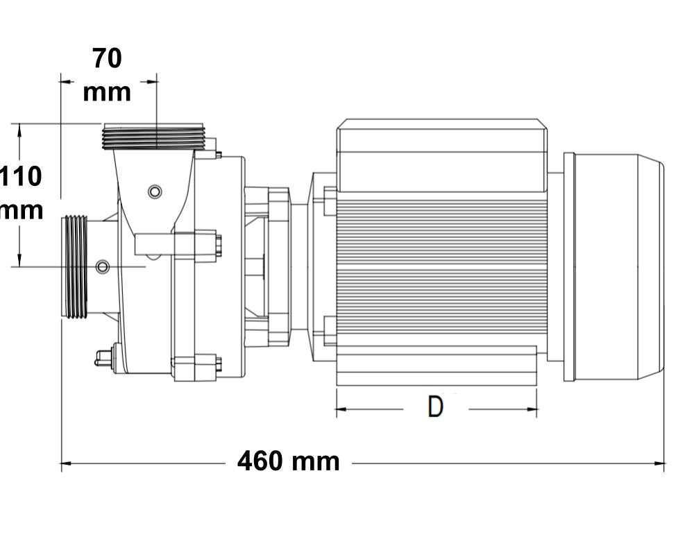 Pump Balboa Niagara 3hp 2-spd Pump (2x2)