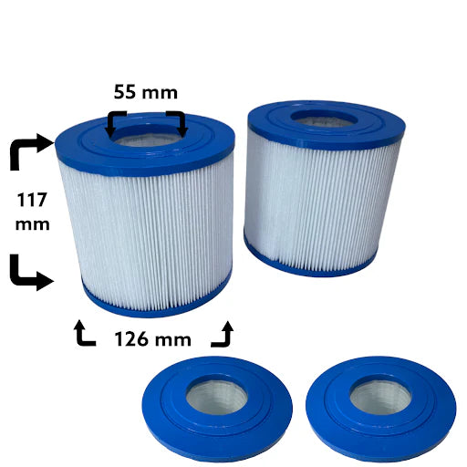 2-pack Spafilter som passar b.la. Beachcomber, Catalina, Clearwater, Coleman, Hydropool, Maax, PDC, Sundance