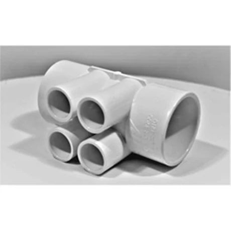 PVC Fördelare 2"/2" hona samt 4x3/4" hona CS