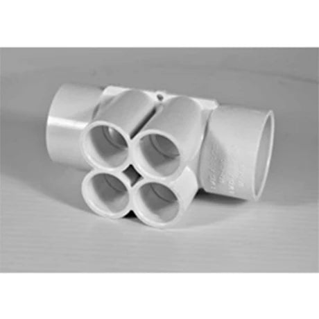 PVC Fördelare 1 1/2"/1 1/2" hona samt 4x3/4" hona CS