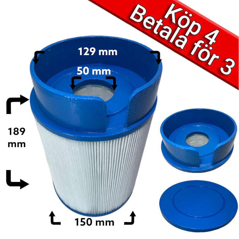 4-pack Spafilter som passar b.la. Softub spabad efter 2010 4 för 3