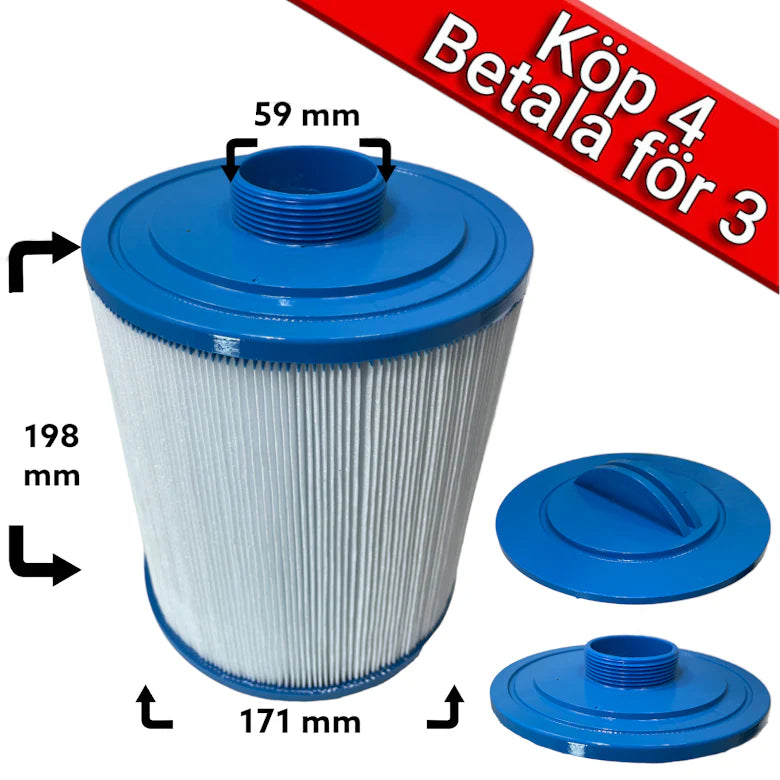 4-pack Spafilter som passar b.la. Artesian, Jazzi, Masterspa, Trademax, Vita