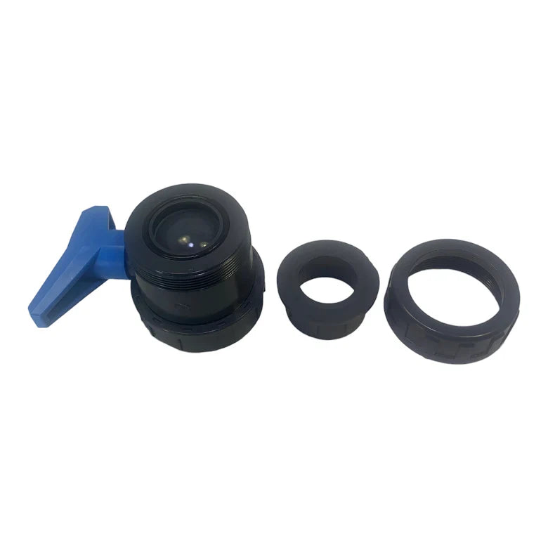 PVC Ventil 50mm SCP blå