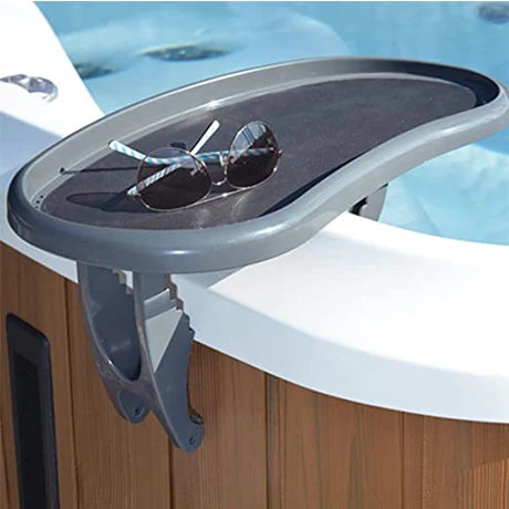 Drinkbord spabad grå med klips