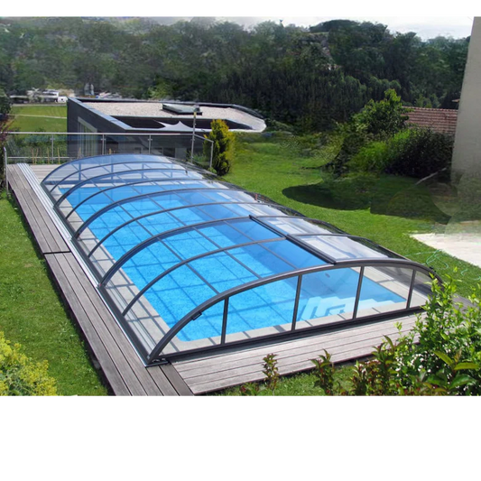 Pooltak Novara C Klarplast Antracit 8,55x4,50m