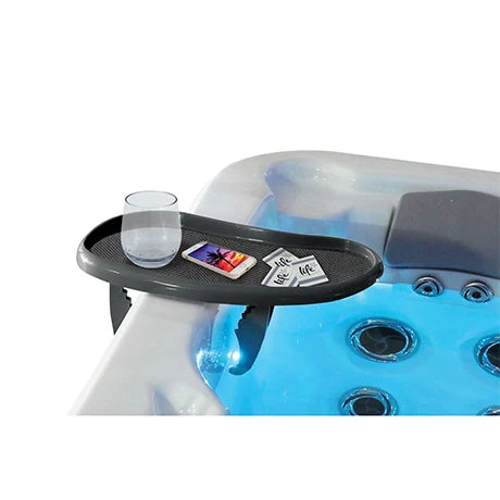 Drinkbord spabad grå med klips