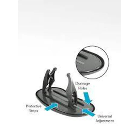 Drinkbord spabad grå med klips