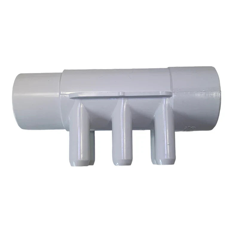 PVC Fördelare 2"/2" hona/hane samt 6x3/4" hane slät CS