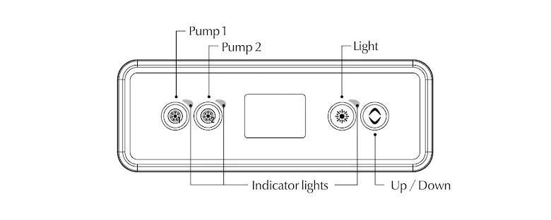 Display Gecko IN.K300-CL (2 PUMPAR) med etikett