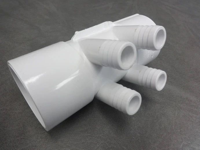 PVC Fördelare 2"/2" hona samt 4x3/4" hane rillad CS