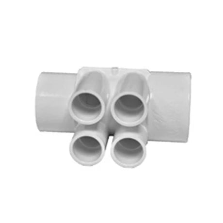 PVC Fördelare 2"/2" hona/hane samt 4x3/4" hona CS