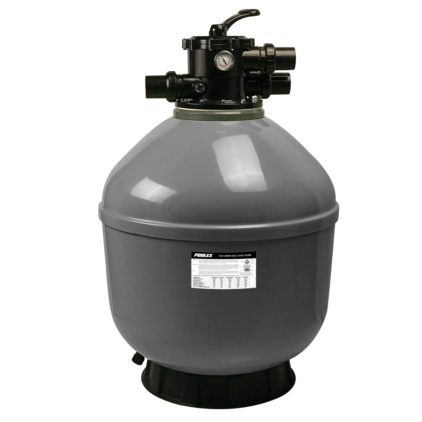 Sandfilter Poolex Rock Gelcoat   toppmonterad ventil