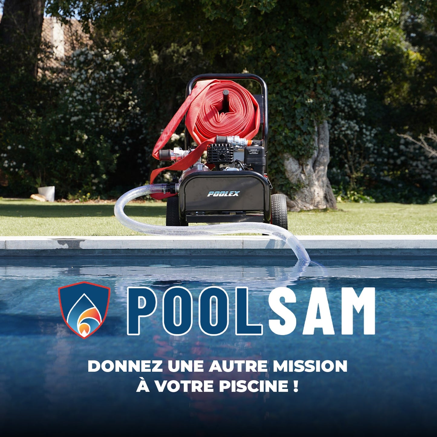Poolex PoolSam – Brandförsvarspump med poolvatten