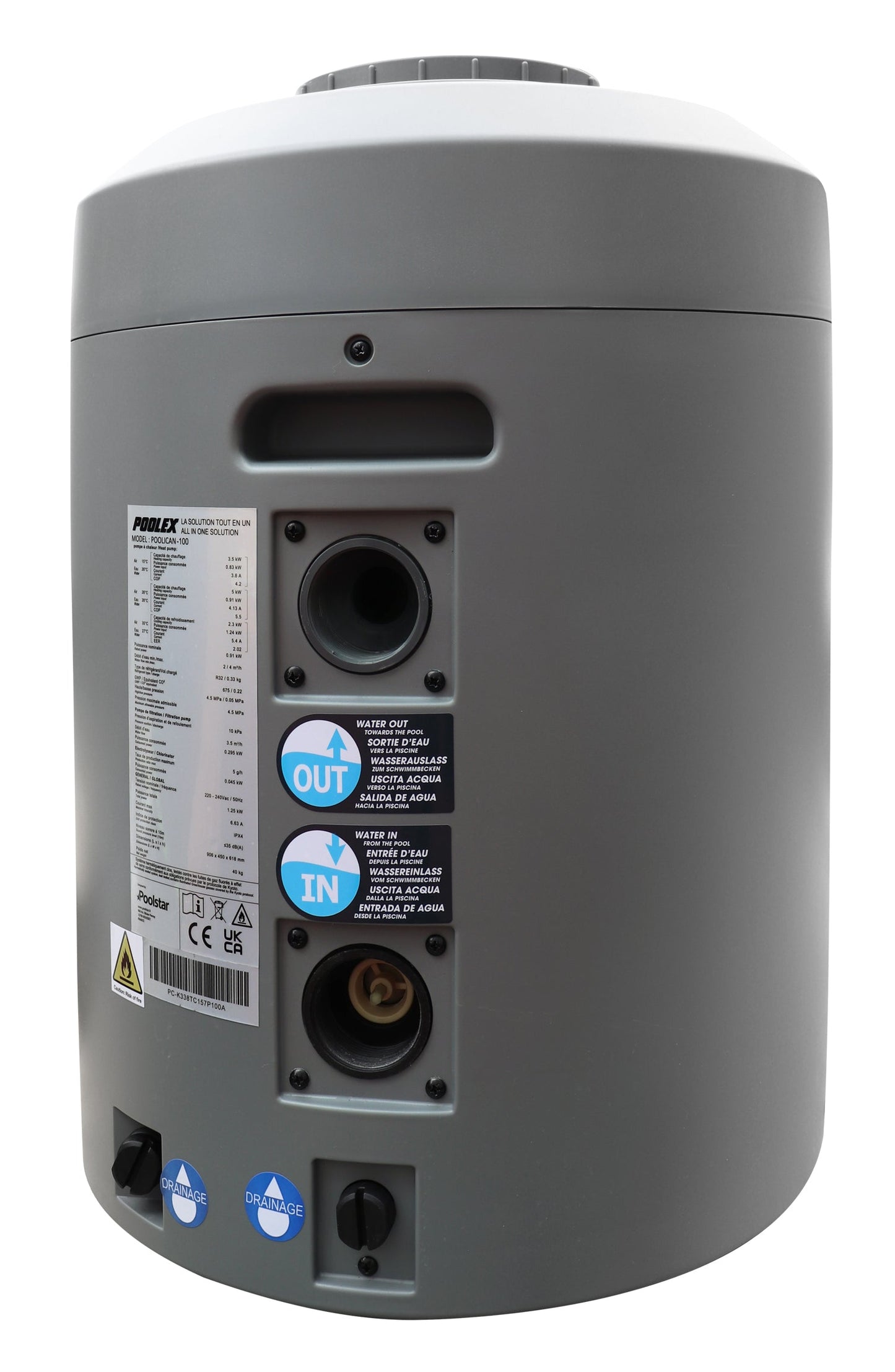 Poolex Poolican New Edition 102 Extra – 4-i-1 Teknikrum för Pool upp till 25 m³