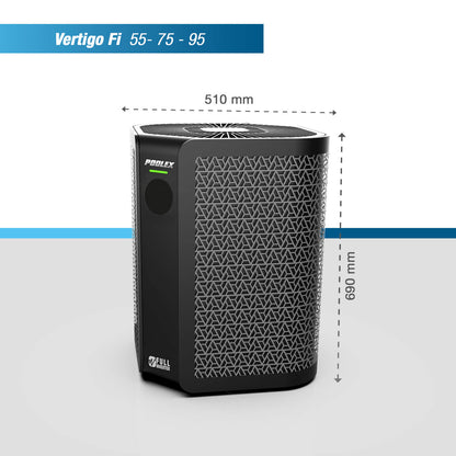 Poolex Vertigo Fi 2 – Full Inverter Poolvärmepump med Vertikal Ventilation