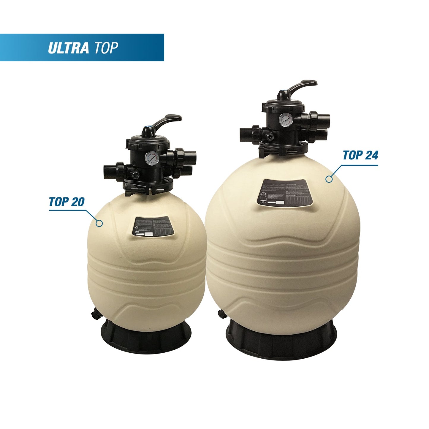 Poolex Ultra Top Sandfilter – HDPE-tank, 6-vägsventil