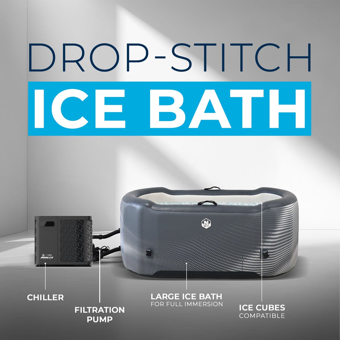 NetSpa Järvi Icebath med Chiller 3–40°C – 3 kW / 4 kW / 5 kW