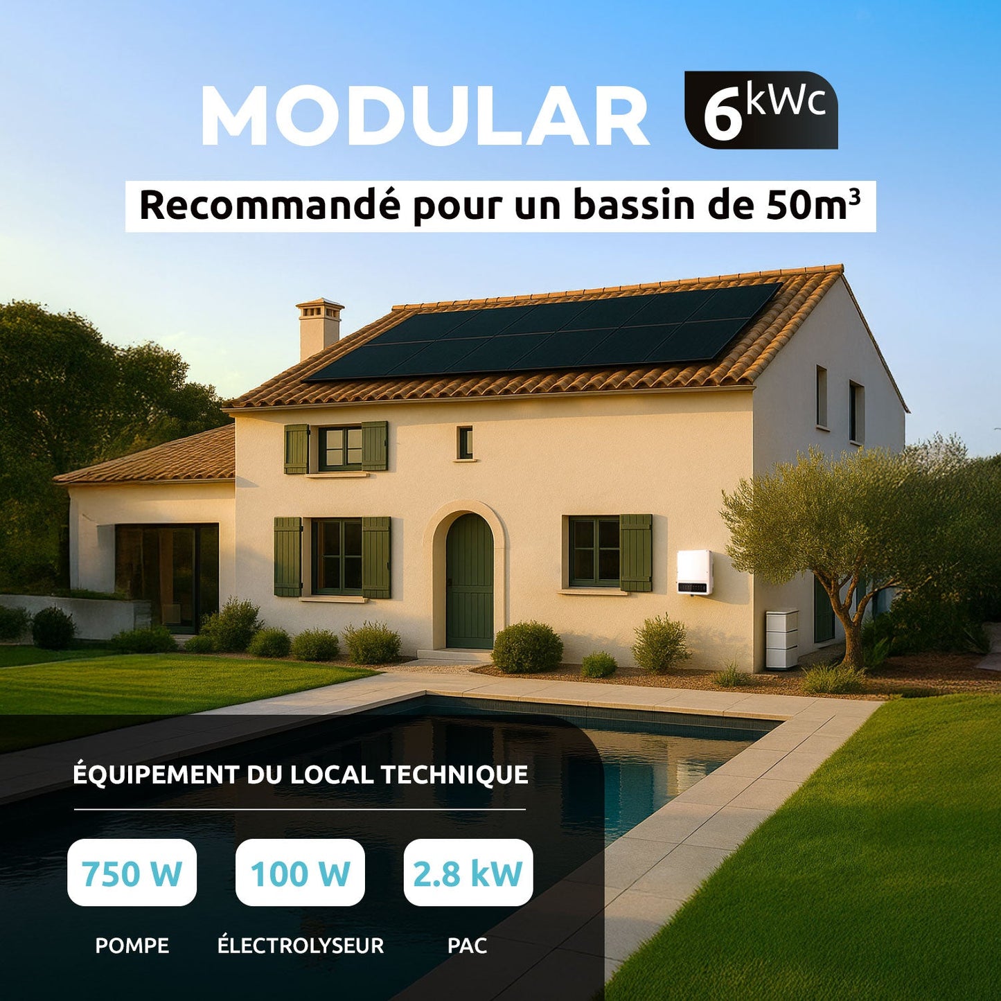 Poolex Solcellspaket 6 kW Hybrid – Med Batterialternativ 5–15 kWh