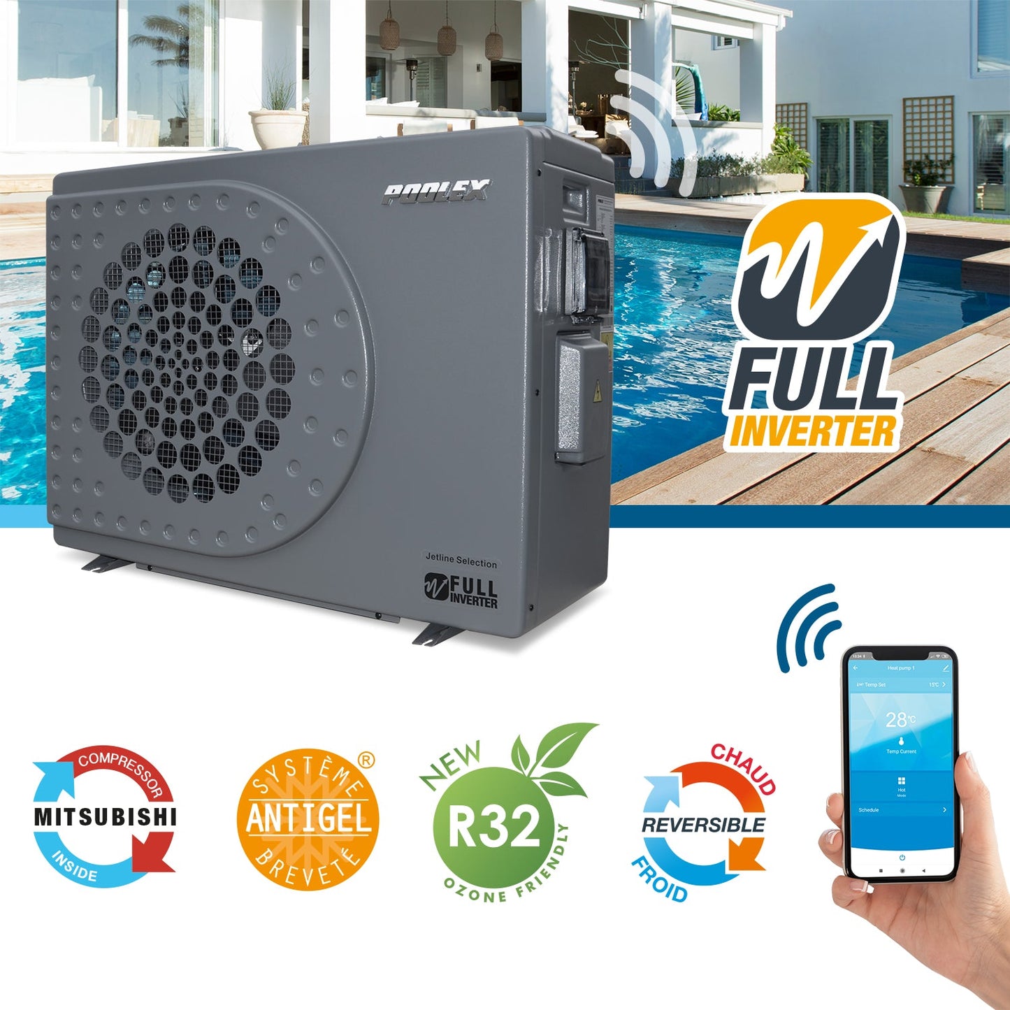 Poolvärmepump Poolex Jetline Selection Fi