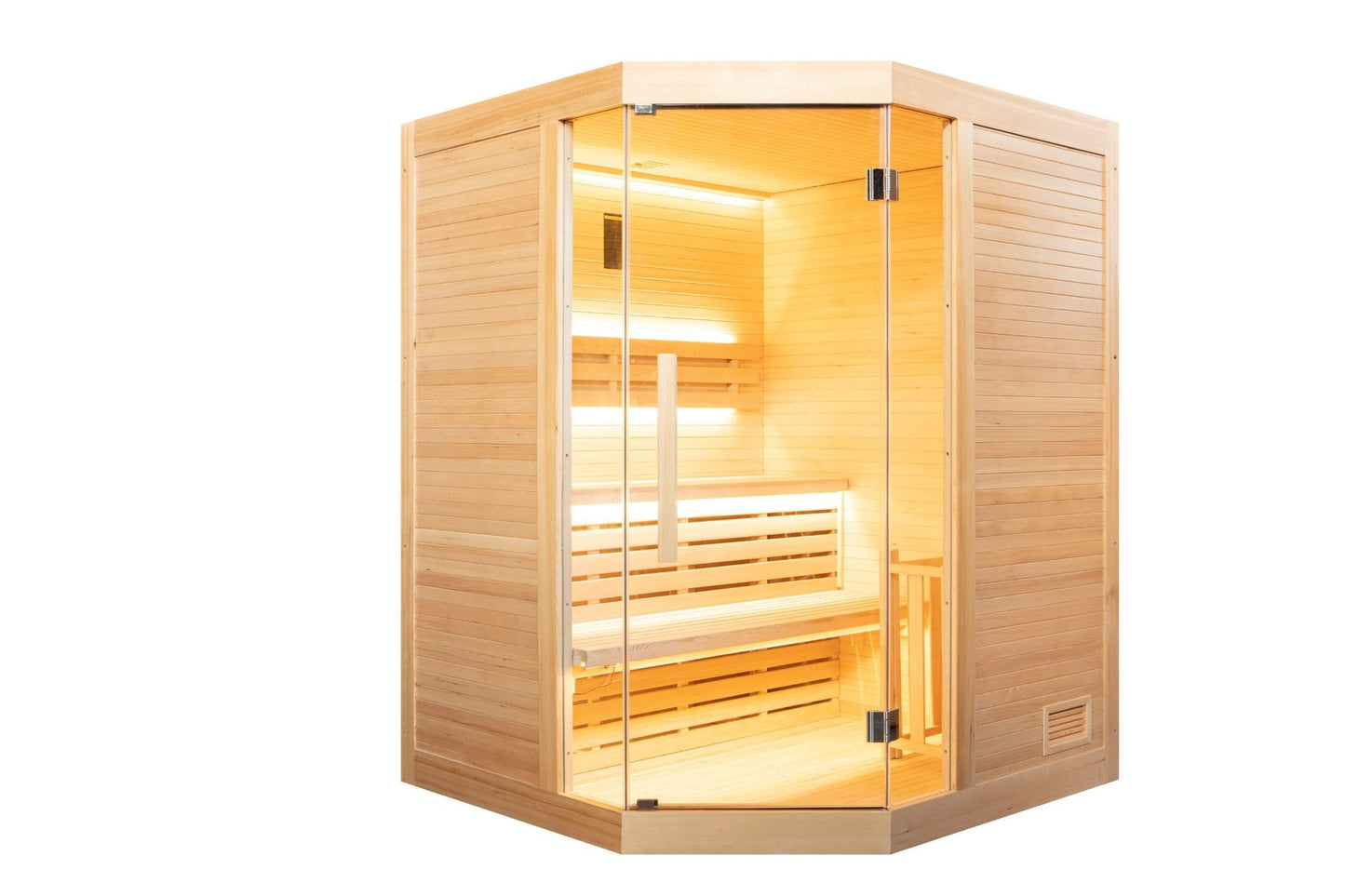 Sauna Sense Hörn 3 Personer – Traditionell Bastu 4,5 kW (Komplett paket)
