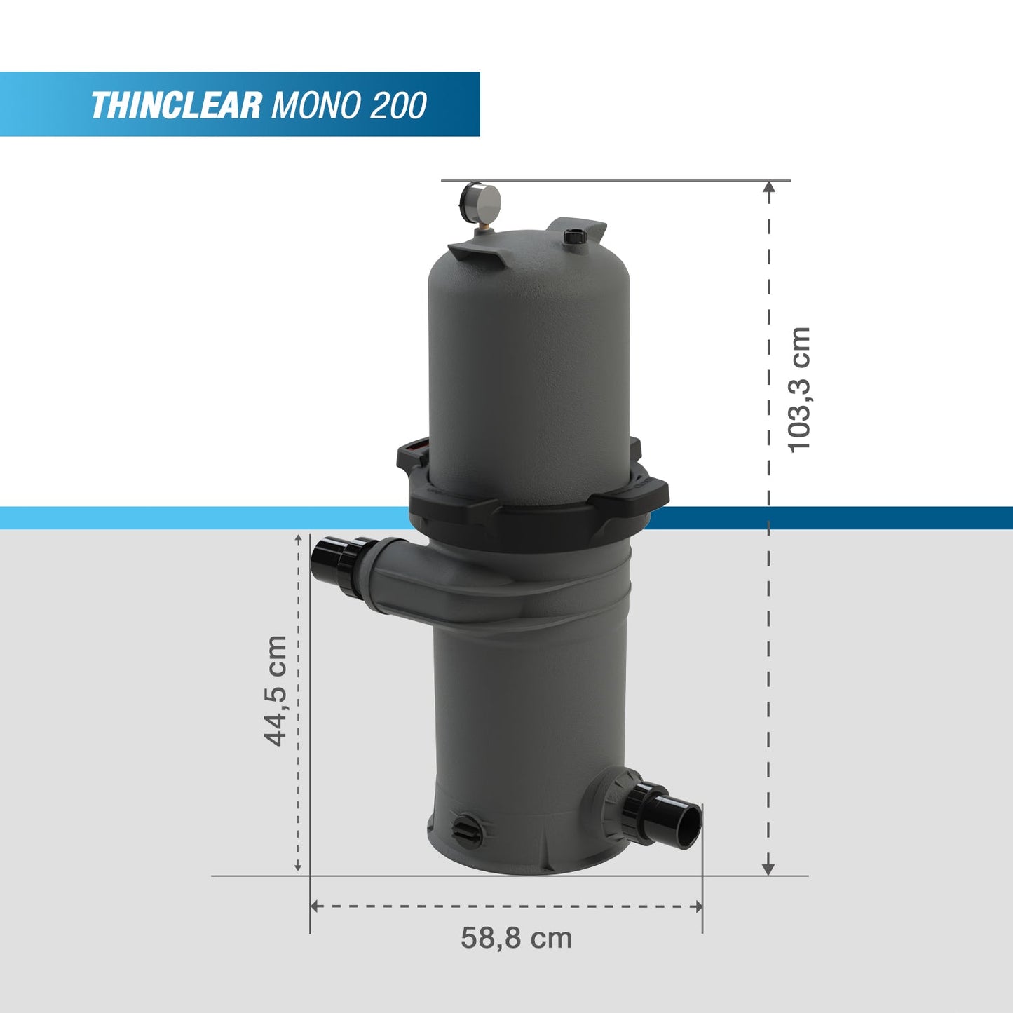 Poolex Thinclear Mono Patronfilter 100 / 150 / 200 – 15 Micron Eco Poolfiltrering