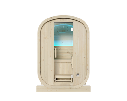 Sauna Gaïa Urban 2 Personer – Utomhusbastu i Kanadensisk Gran (130x130 cm)