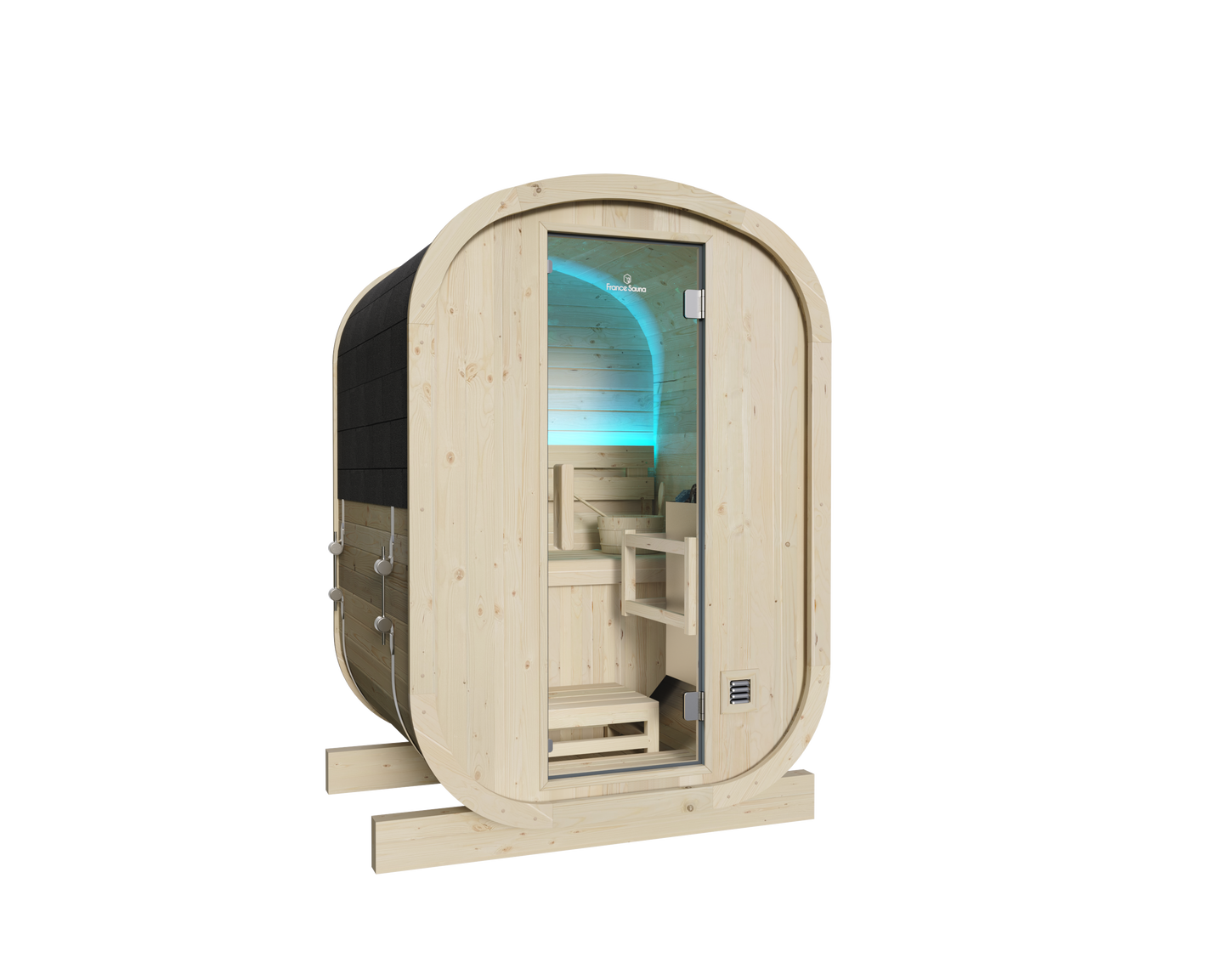 Sauna Gaïa Urban 2 Personer – Utomhusbastu i Kanadensisk Gran (130x130 cm)