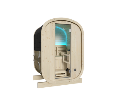 Sauna Gaïa Urban 2 Personer – Utomhusbastu i Kanadensisk Gran (130x130 cm)