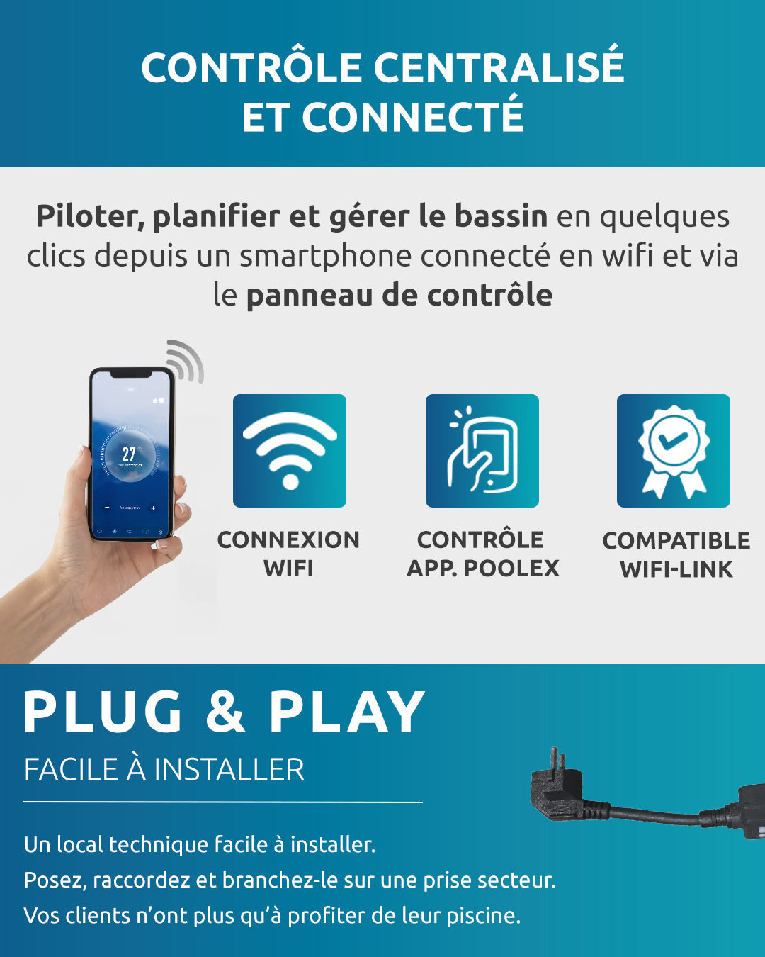 Poolex Poolican New Edition 102 Extra – 4-i-1 Teknikrum för Pool upp till 25 m³