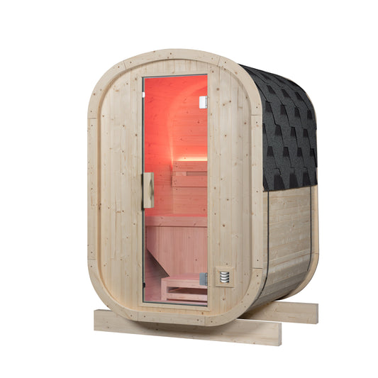 Sauna Gaïa Urban 2 Personer – Utomhusbastu i Kanadensisk Gran (130x130 cm)
