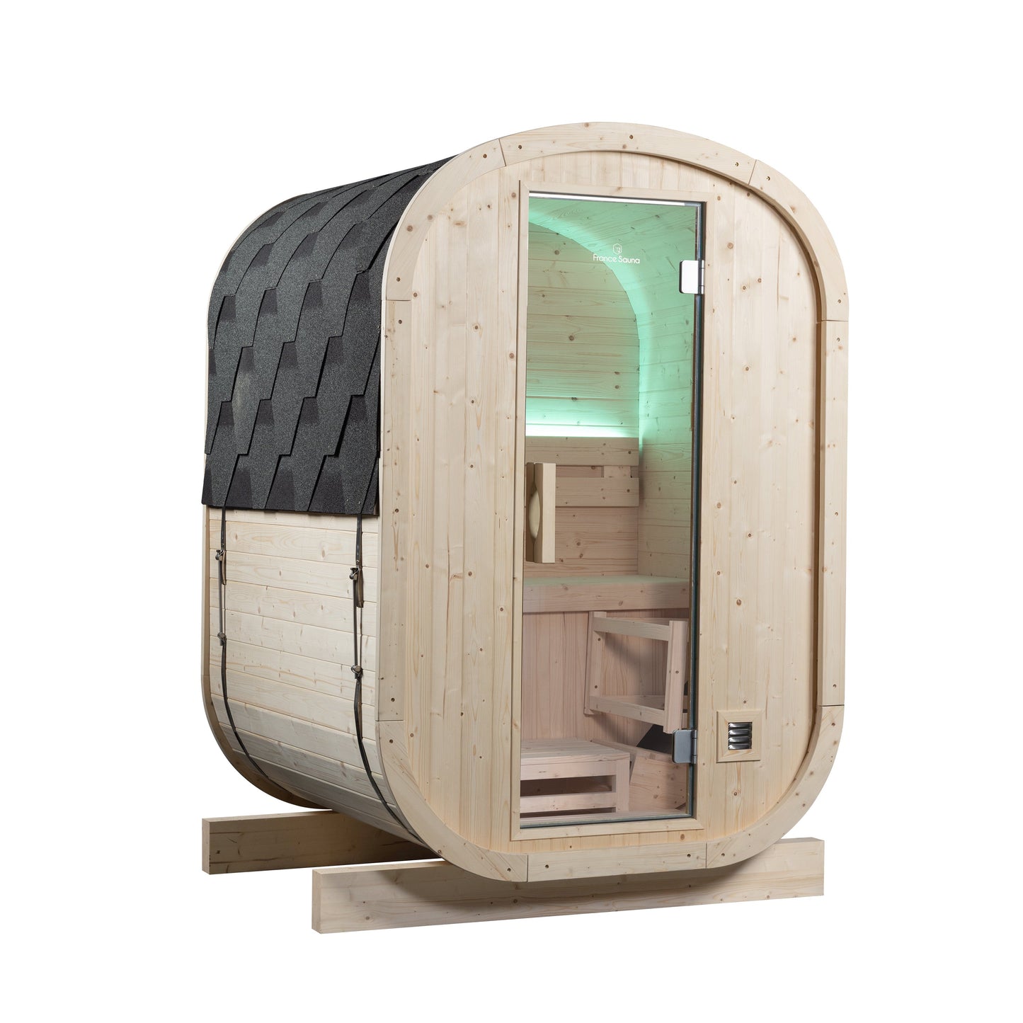 Sauna Gaïa Urban 2 Personer – Utomhusbastu i Kanadensisk Gran (130x130 cm)