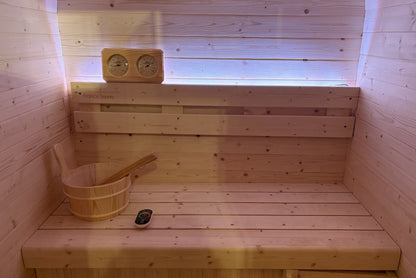 Sauna Gaïa Urban 2 Personer – Utomhusbastu i Kanadensisk Gran (130x130 cm)