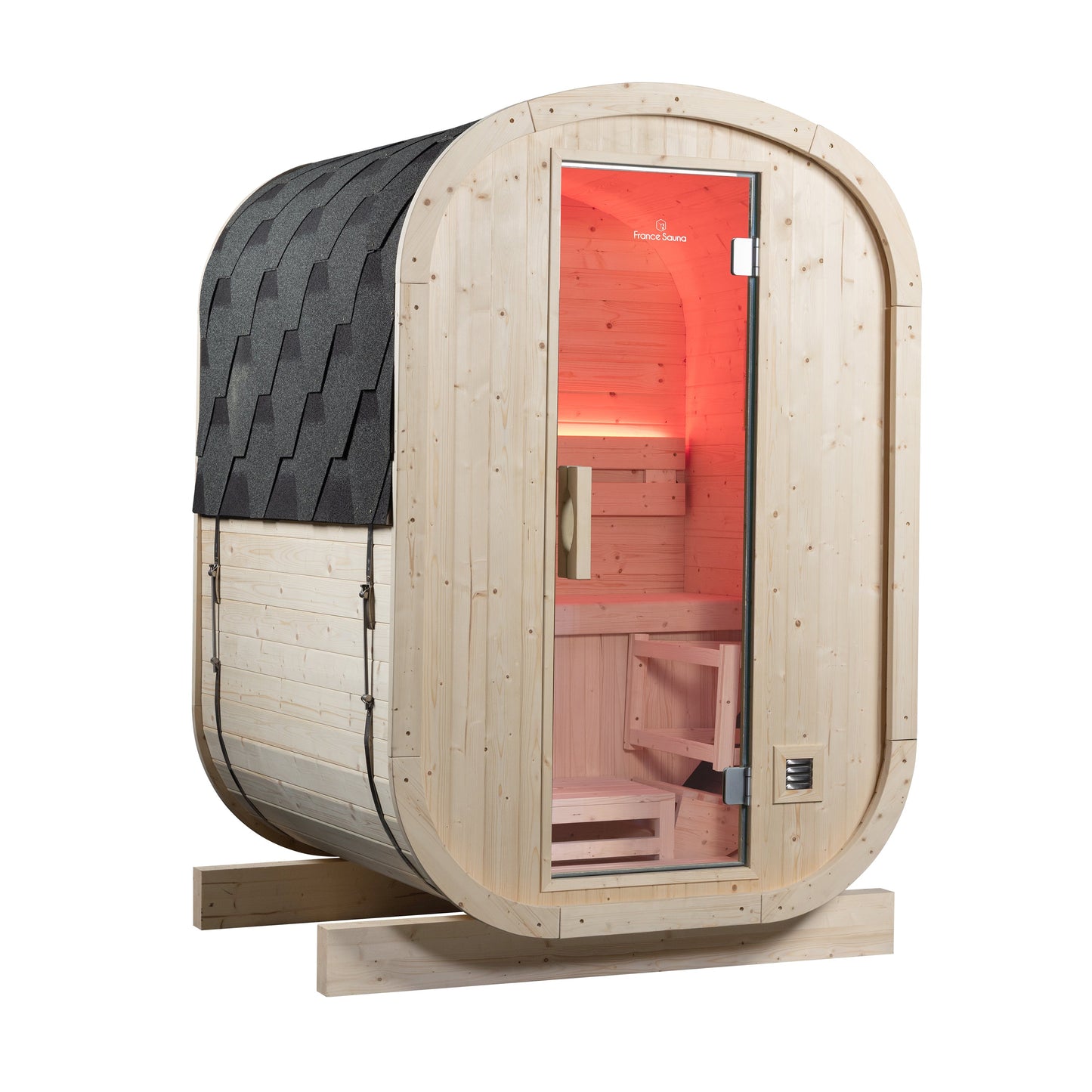 Sauna Gaïa Urban 2 Personer – Utomhusbastu i Kanadensisk Gran (130x130 cm)