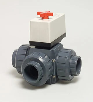 PVC Ventil 50mm 3-väg elektrisk 230v