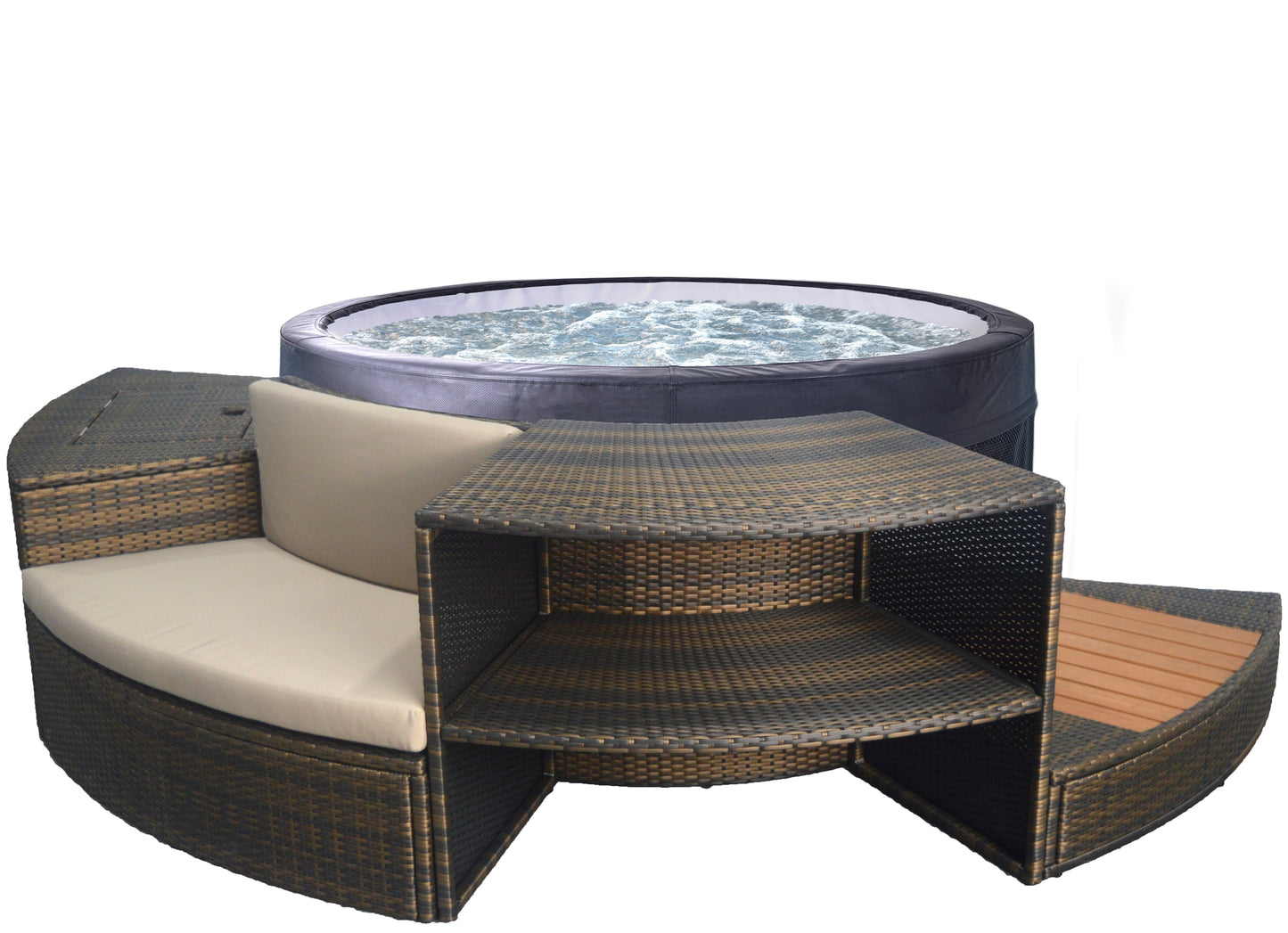 NetSpa Vita 4 Personer Semi-Rigid Spa med Möbler & Omramning