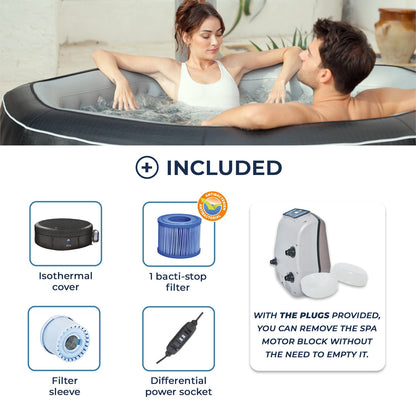 NetSpa Python 5–6 Personer Uppblåsbart Premium Spa – 185 cm