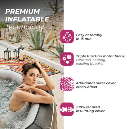 NetSpa Python 5–6 Personer Uppblåsbart Premium Spa – 185 cm