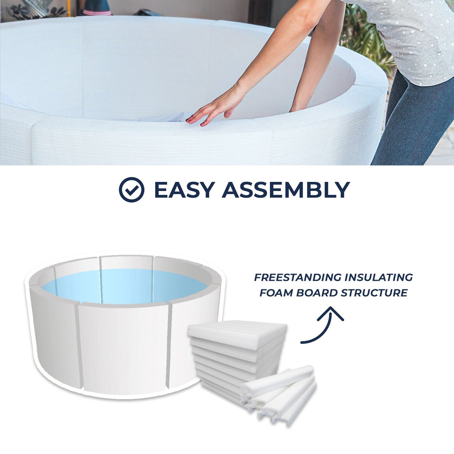 NetSpa Vita 4 Personer Semi-Rigid Spa med Möbler & Omramning