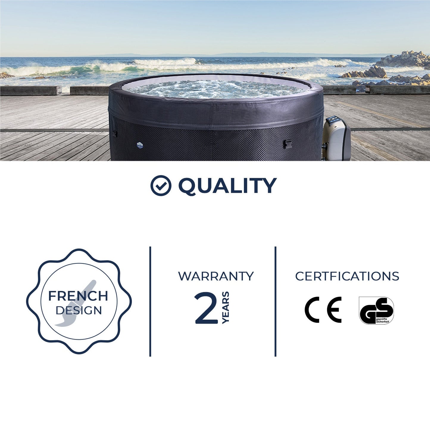 NetSpa Vita 4 Personer Semi-Rigid Spa med Möbler & Omramning