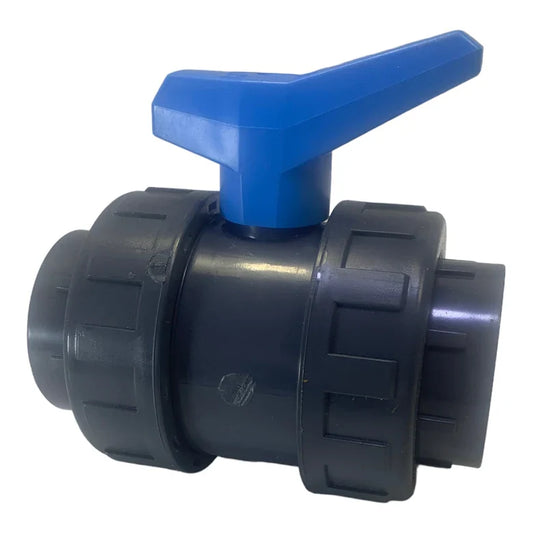 PVC Ventil 50mm SCP blå