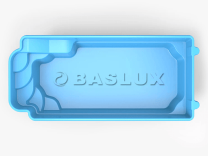 Glasfiberpool KEFALINA 9,50m x 3,70m x 1,55m