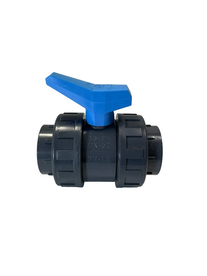 PVC Ventil 63mm SCP blå