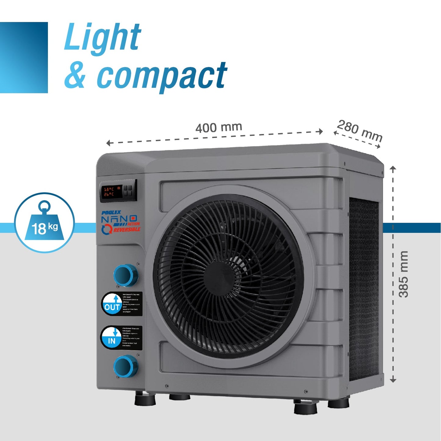 Värmepump Poolex Nano Action Reversible 5 kW