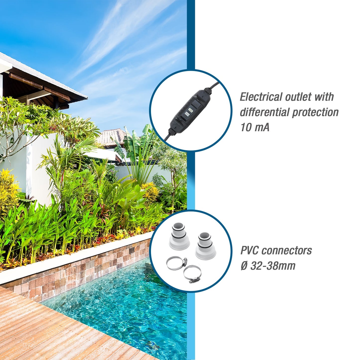 Poolex Nano Action 3 kW – Poolvärmepump för ovanmarkspool upp till 21 m³