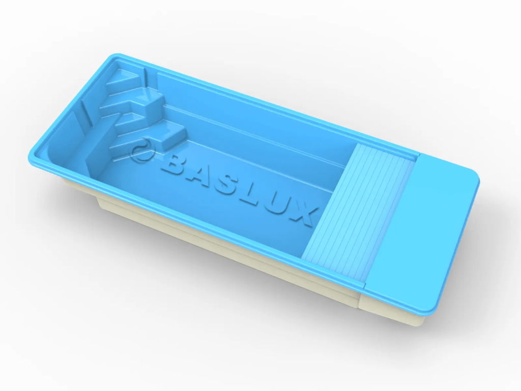 Glasfiberpool OKINAWA 7,80m x 3,20m x 1,50m