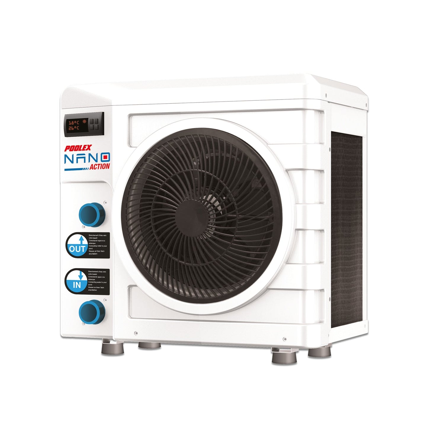 Poolex Nano Action 3 kW – Poolvärmepump för ovanmarkspool upp till 21 m³