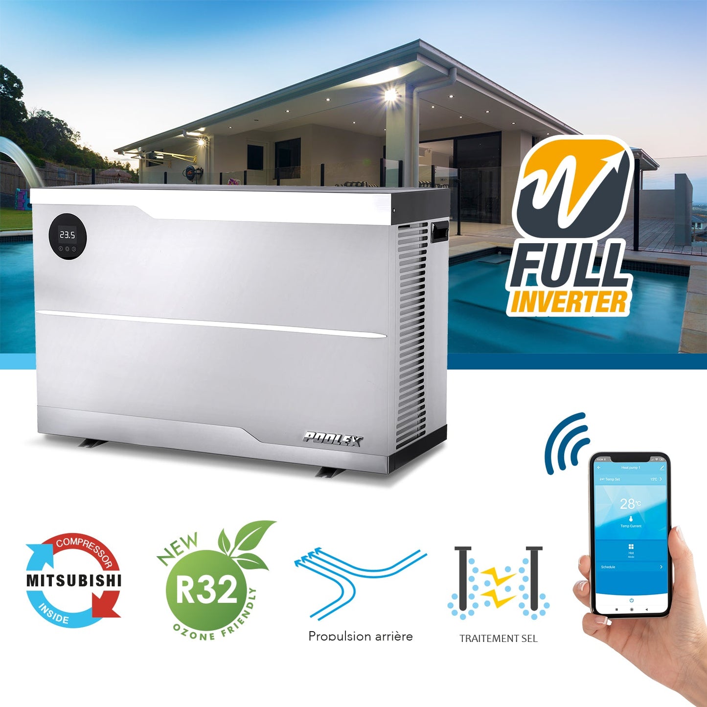 Poolvärmepump Poolex Silent Jet Fi Full Inverter