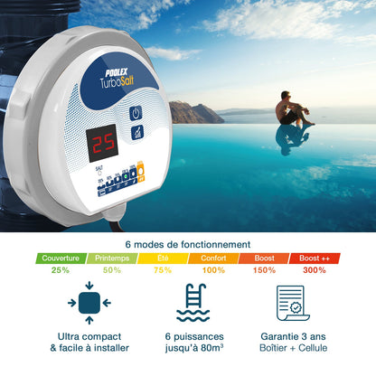 Saltklorinator Poolex Turbo Salt 10-80 m3