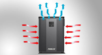 Poolex Silverline Top – Full Inverter poolvärmepump med vertikal ventilation